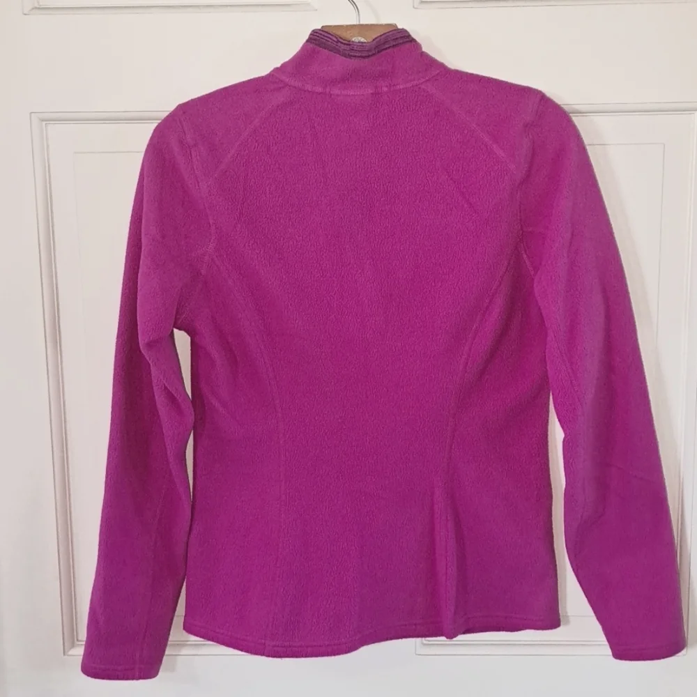The North Face Hot Pink Fleece Quarter Zip Pullover Jacket Tall Activewear Cozy - Picture 7 of 10